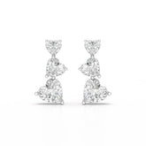 3.5 CT Lab Diamond Heart Cut Earrings